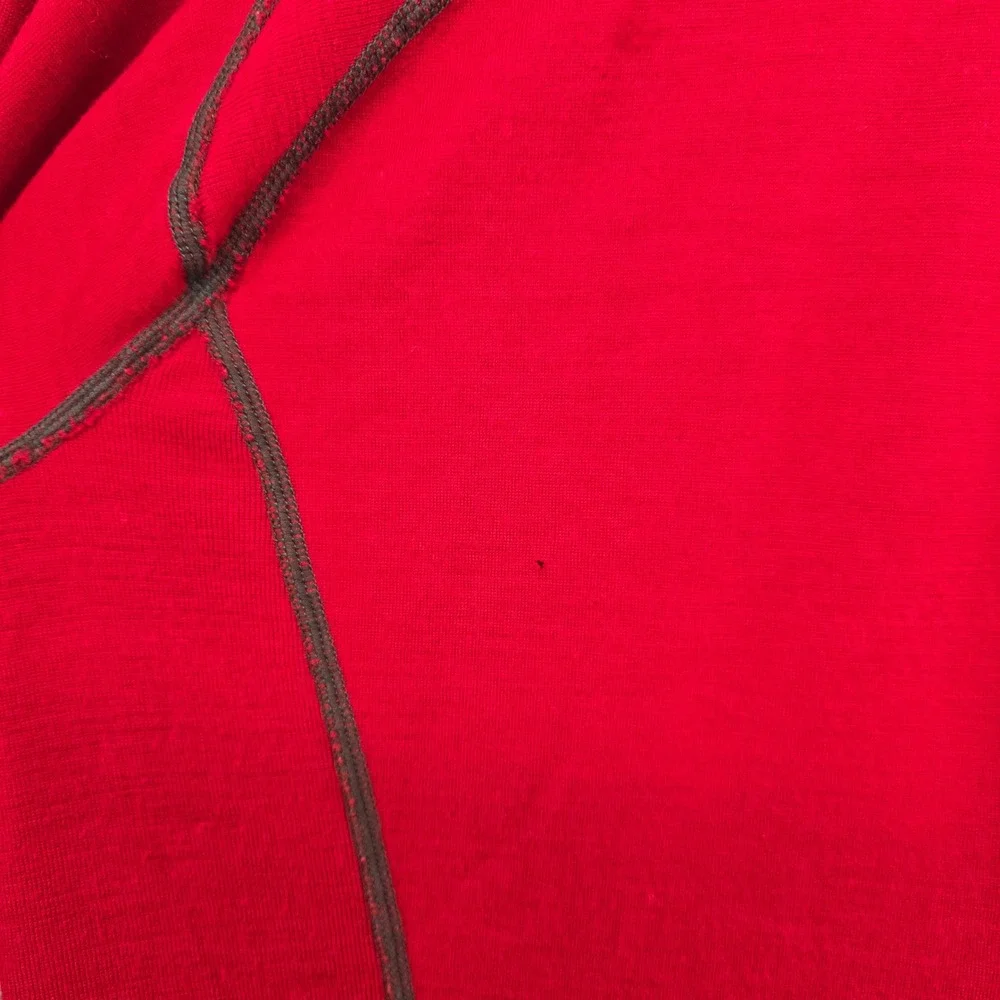 Smartwool 1/4 Zip Pullover Mens‎ M Red 100% Merino Wool Base Layer Long Sleeve